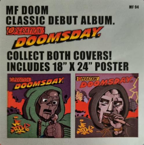 MF Doom Operation: Doomsday - Original Cover Art + Poster - Sealed